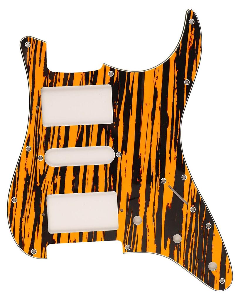 Gitarren-Schlagbrett aus PVC, kratzfest, Schutzplatte, Zubehör für Bass- und Bassinstrumente, passend für ST-Schlagbretter, gelb und schwarz, Wa...
