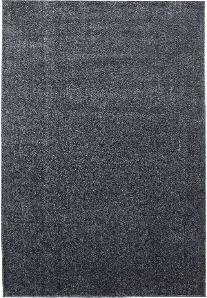 Kurzflor Teppich Alberto Läufer, Farbe: Grau, Größe:80x150 cm