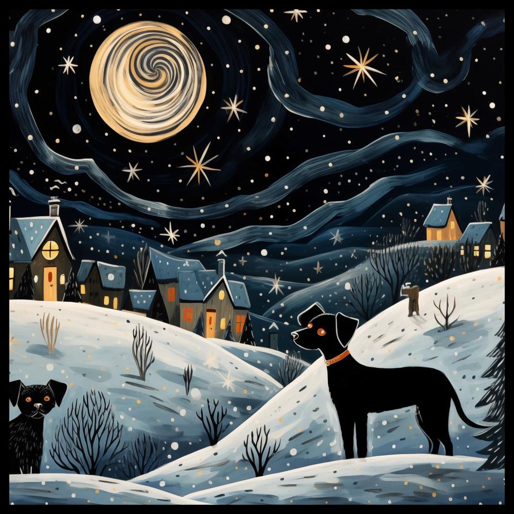 Poster 80x80cm Nachtlicher Paw Patrol