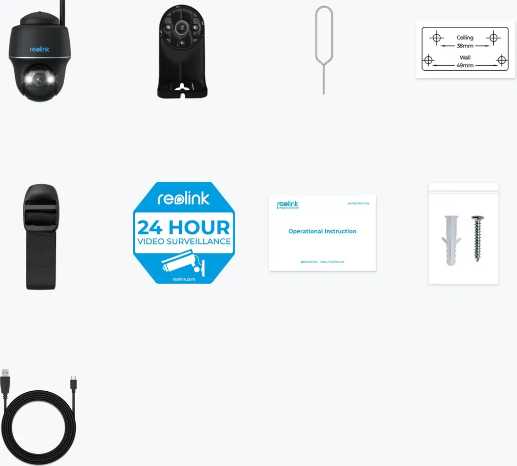 Offerta Reolink Argus PT 5MP Telecamera Batteria 360° USB-C Nero - 7