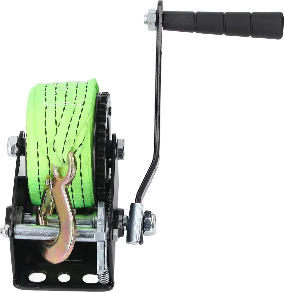Treuil à manivelle pour remorque de bateau avec sangle polyester noire - 5
