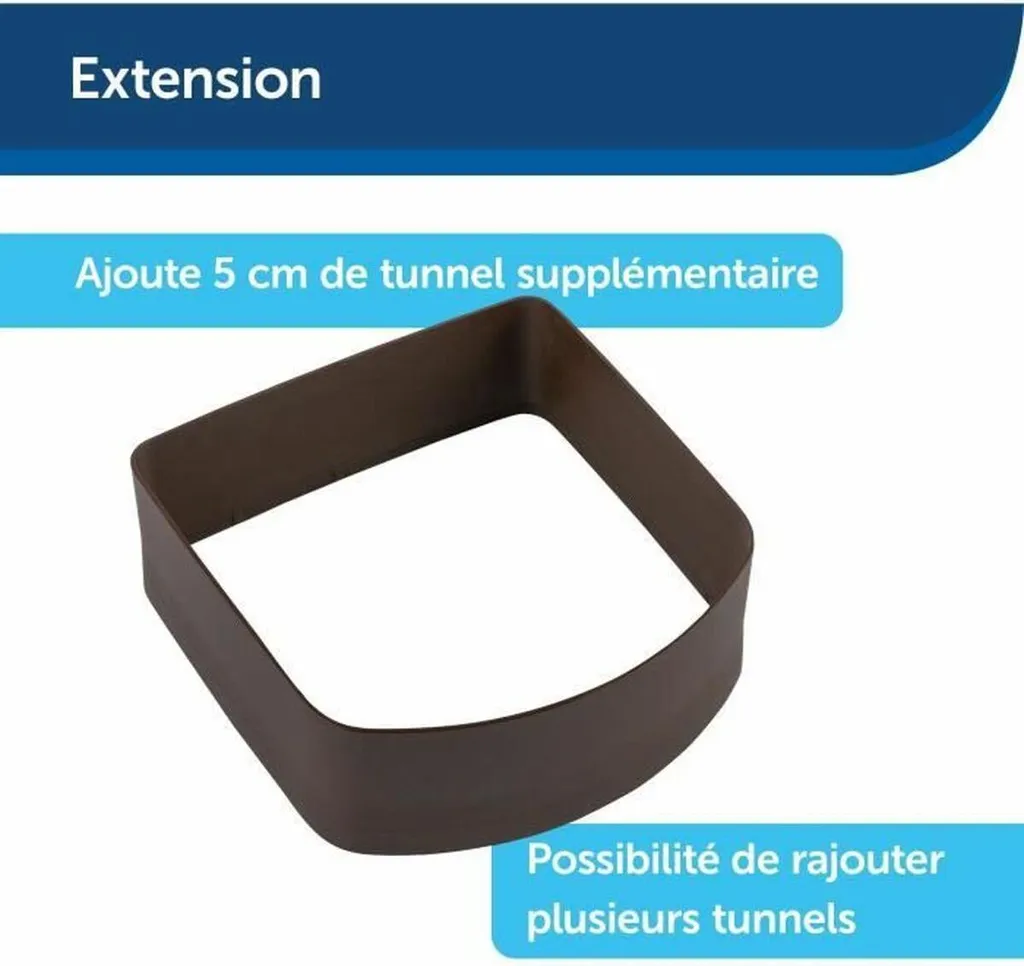 Extension de tunnel PetSafe Marron pour installation murale épaisse - 4