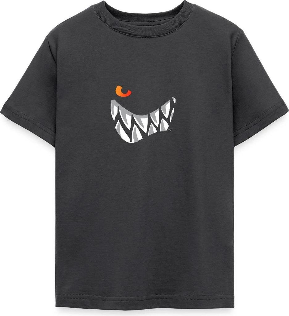 Spreadshirt Die Wilden Kerle Grinsen Teenager T-Shirt, 134/146 (9-11 Jahre), Dunkelgrau