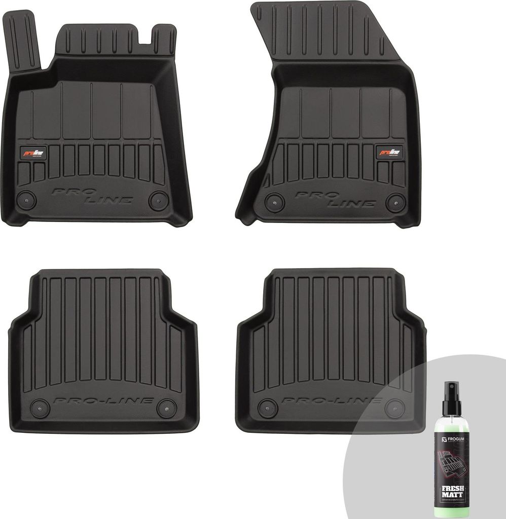 FROGUM ProLine 3D Gummimatten Exklusiven Auto Fußmatten Autofussmatten für Audi A8 D4 2009-2017