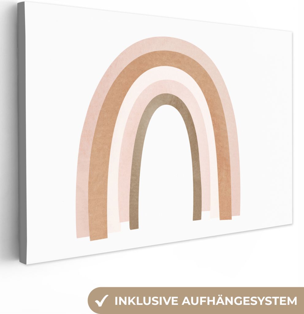 OneMillionCanvasses - Leinwandbilder - 150x100 cm, Abstrakt - Kunst - Regenbogen - Muster, Wandbilder Kunstdruck Wanddekoration - Foto auf Leinwa...