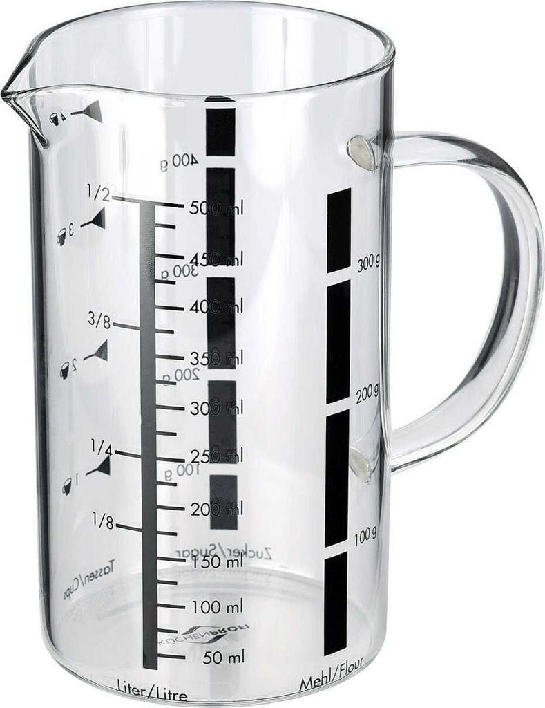 Küchenprofi Messbecher 500 ml, Glas