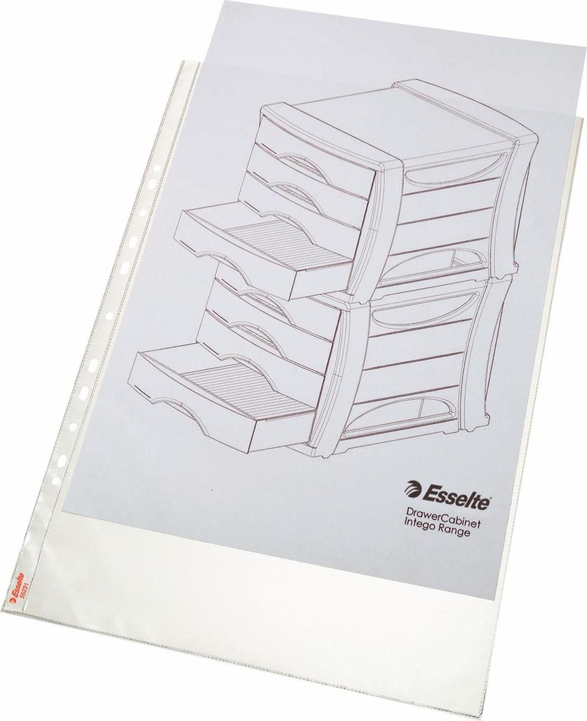 Esselte Prospekthülle Standard Plus DIN A3 hoch PP 0,09 mm genarbt 50 Stück