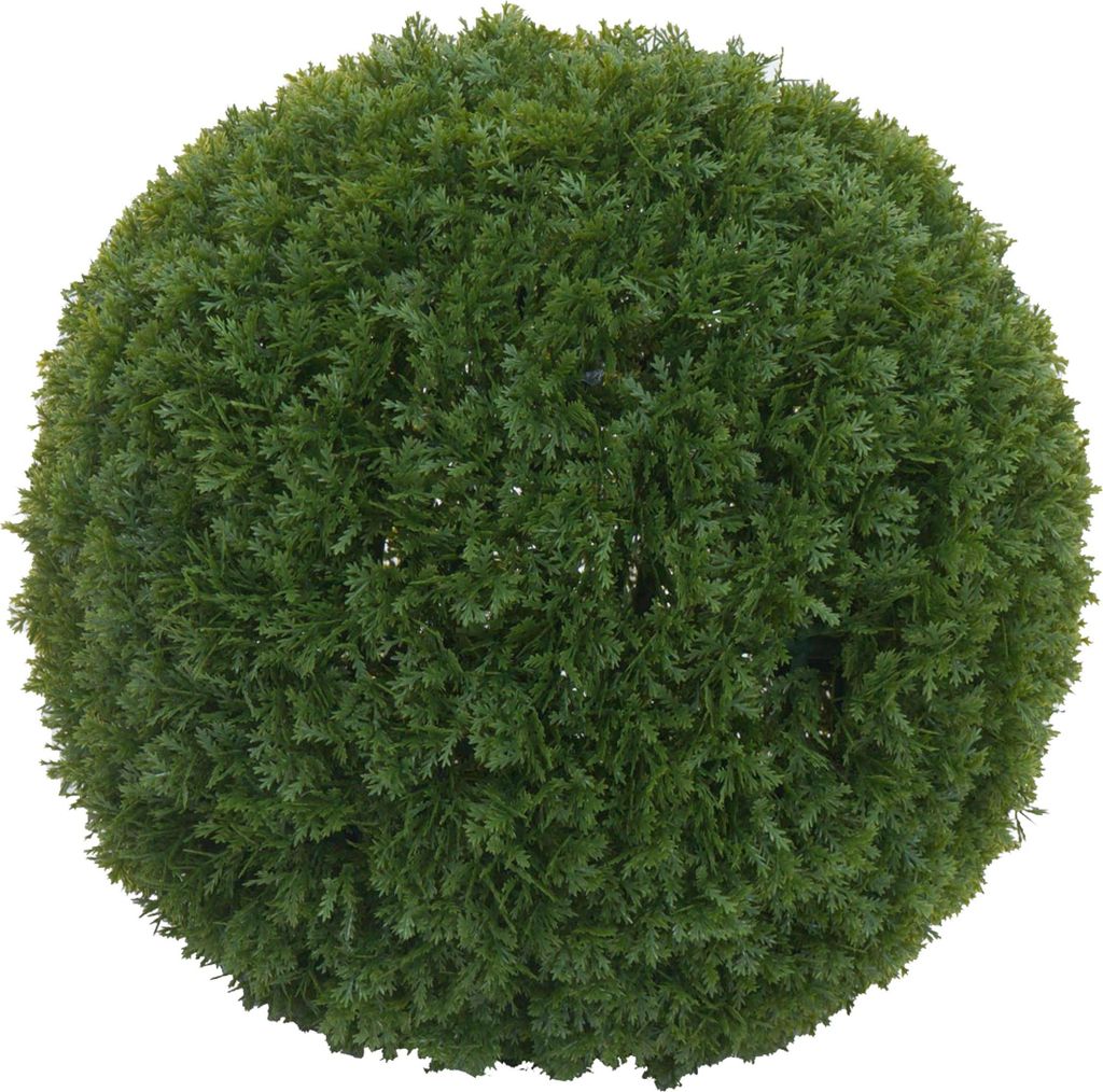 Künstlicher Busch HWC-O96, Thujakugel Dekopflanze Kunstpflanze Lebensbaum künstlich, Outdoor, Polyethylen Ø 32cm