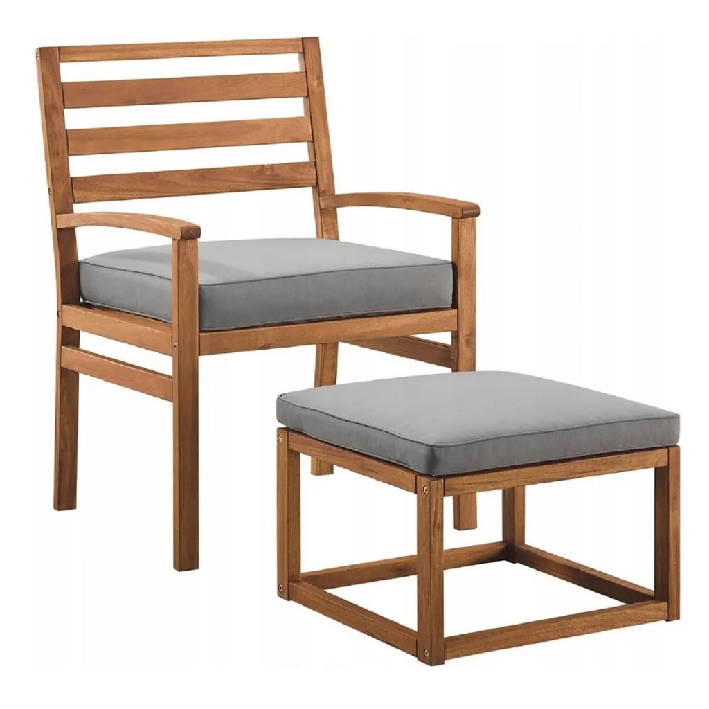 Soulagez votre dos avec ce fauteuil relax de jardin en bois et coussin