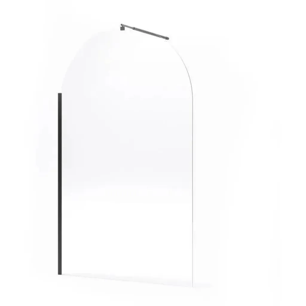 Paroi douche 120x200 verre sécurit noir - Solution anticalcaire - Romane - 2