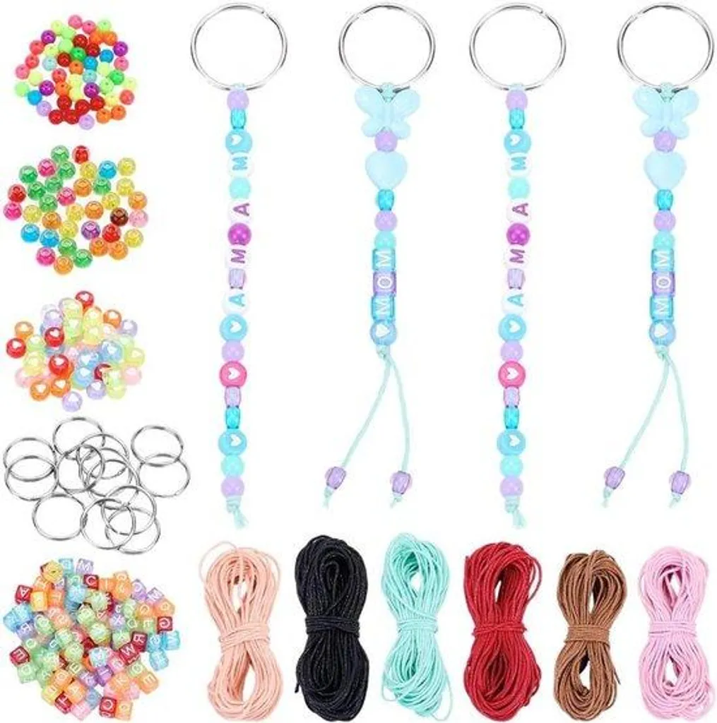 Coffret loisirs créatifs bijoux perles et coton - Set DIY pour femme