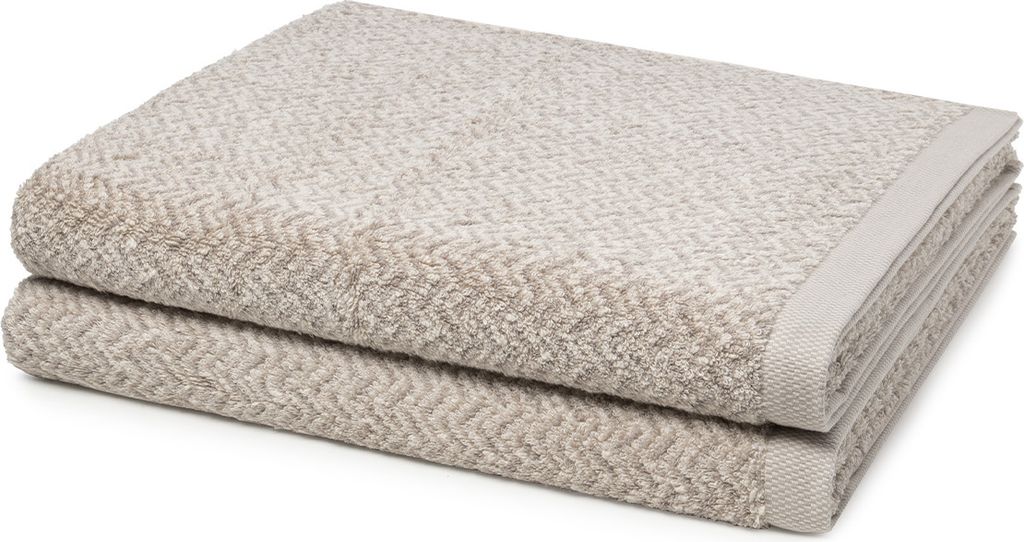 Möve Brooklyn Fischgrat 2 X Duschtuch im Set Weicher Materialmix, Hautsympathisch, pflegeleicht und strapazierfähig, Zeitlos und elegant