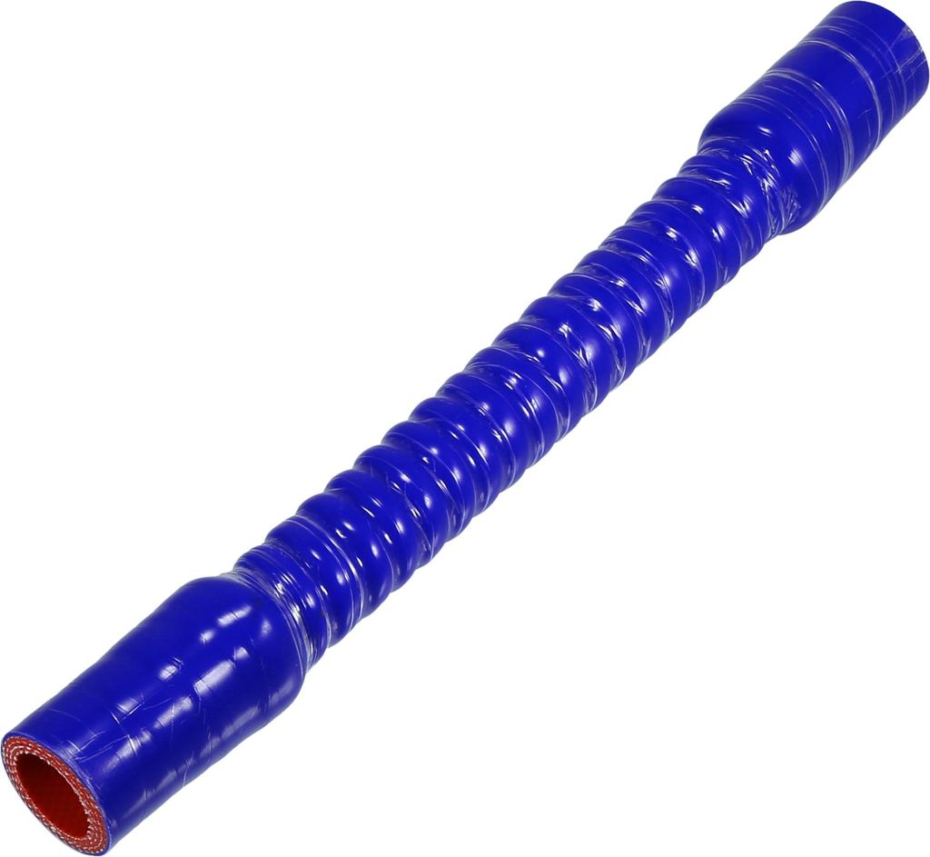 1 Stück 22mm 0,87" ID 300mm 11,81" Länge 0° Blau Rot Auto Gewinde Silikonschlauch Kühlmittelschlauch Universal