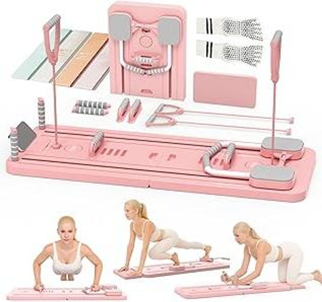 Northdeer Pilates Reformer, 2026 Upgraded klappbares Pilates Board, Multifunktionales 8 in 1 Pilates Set für Zuhause Fitness