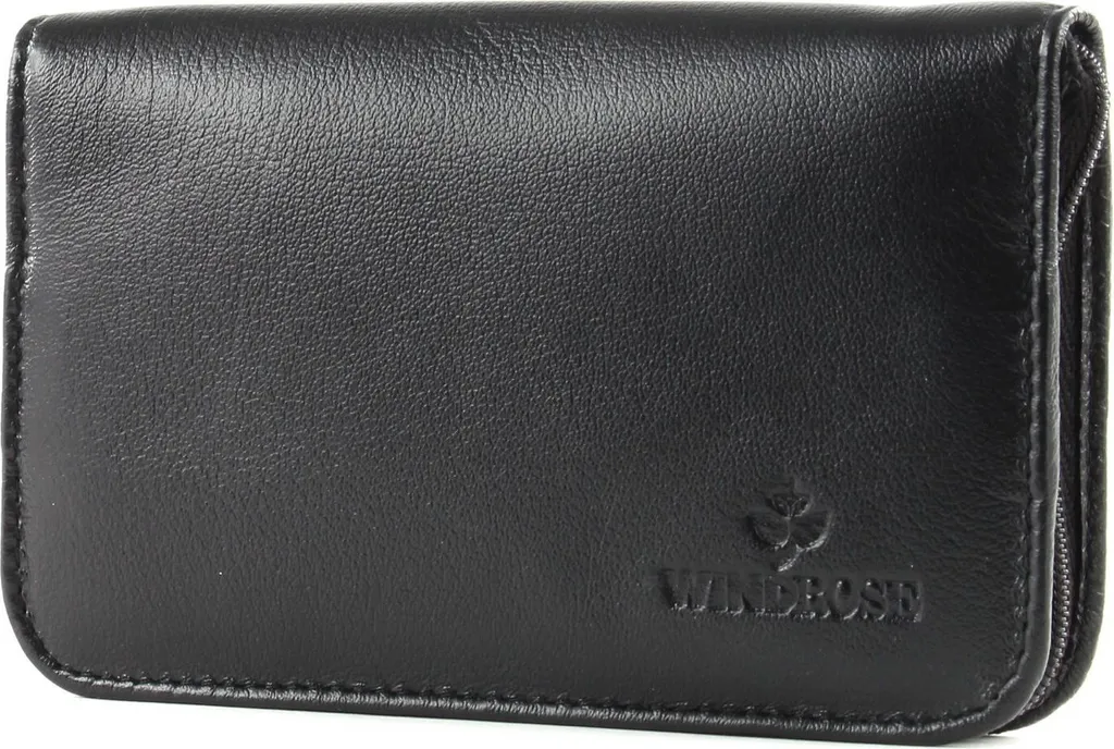 WINDROSE Nappa Manicure Set Nero - Il Regalo Perfetto in Vera Pelle