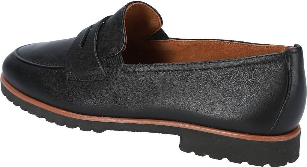 Y-H Leder Fohlen Slipper - Schwarz & Braun Mit Messingbeschlägen