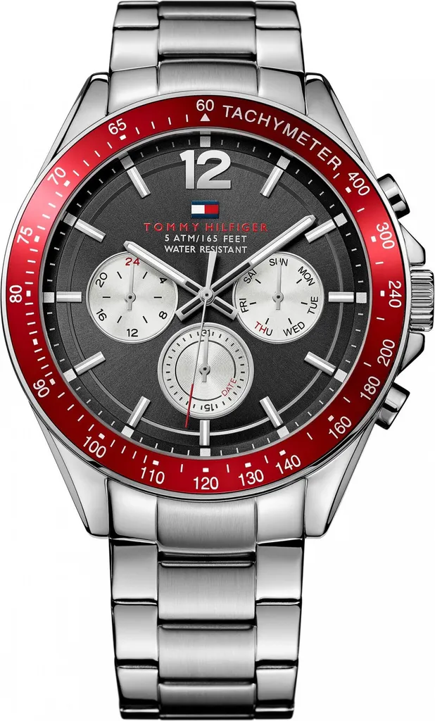 Montre Analogique Homme Tommy Hilfiger 1791122 Cadran Noir et Acier