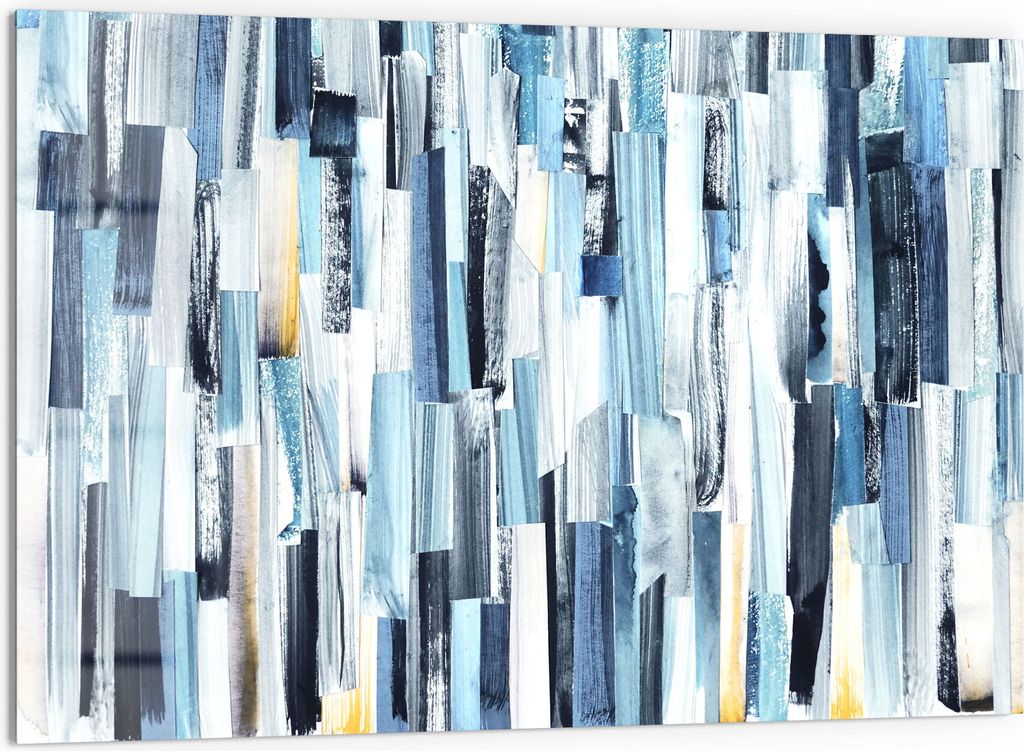 DEQORI Küchenrückwand Glas 60x40 cm 'Vertikales Streifendesign' Spritzschutz Bad Rückwand