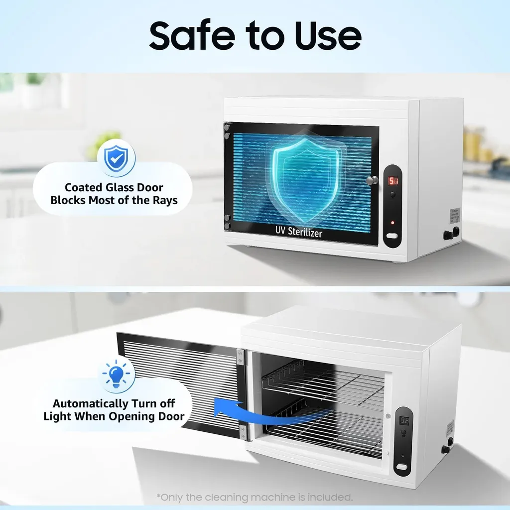 Stérilisateur UV-C 10L blanc avec trois programmes de désinfection