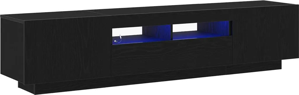 Set Mobile TV Nero vidaXL 180x35x40 cm: Arredo Soggiorno Minimalista