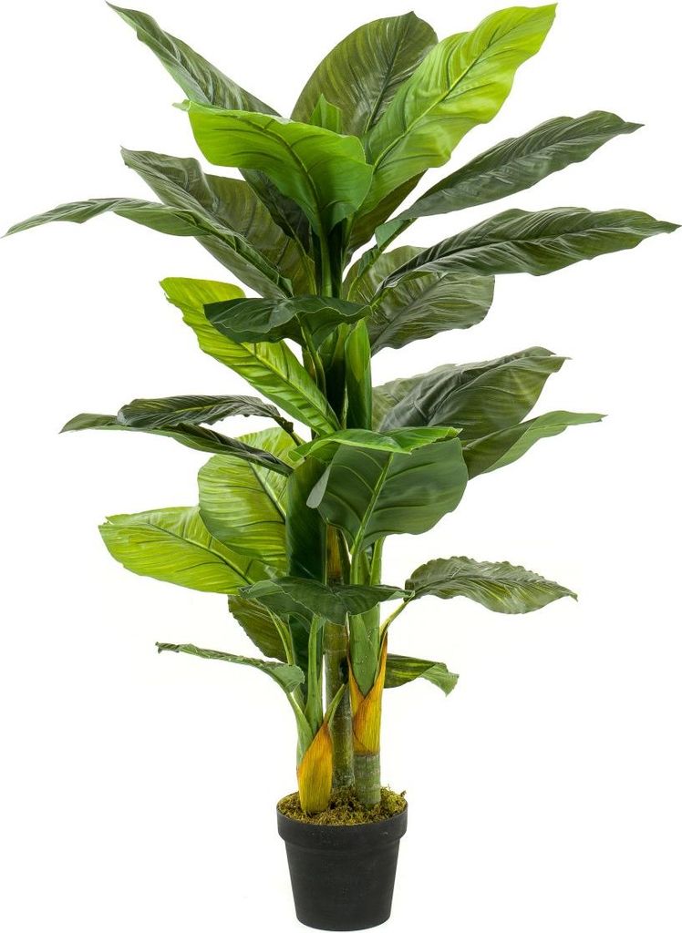 artplants.de Spathiphyllum künstlich SIERO, grün, 130cm - Einblatt Textilpflanze/Deko Pflanze Scheidenblatt