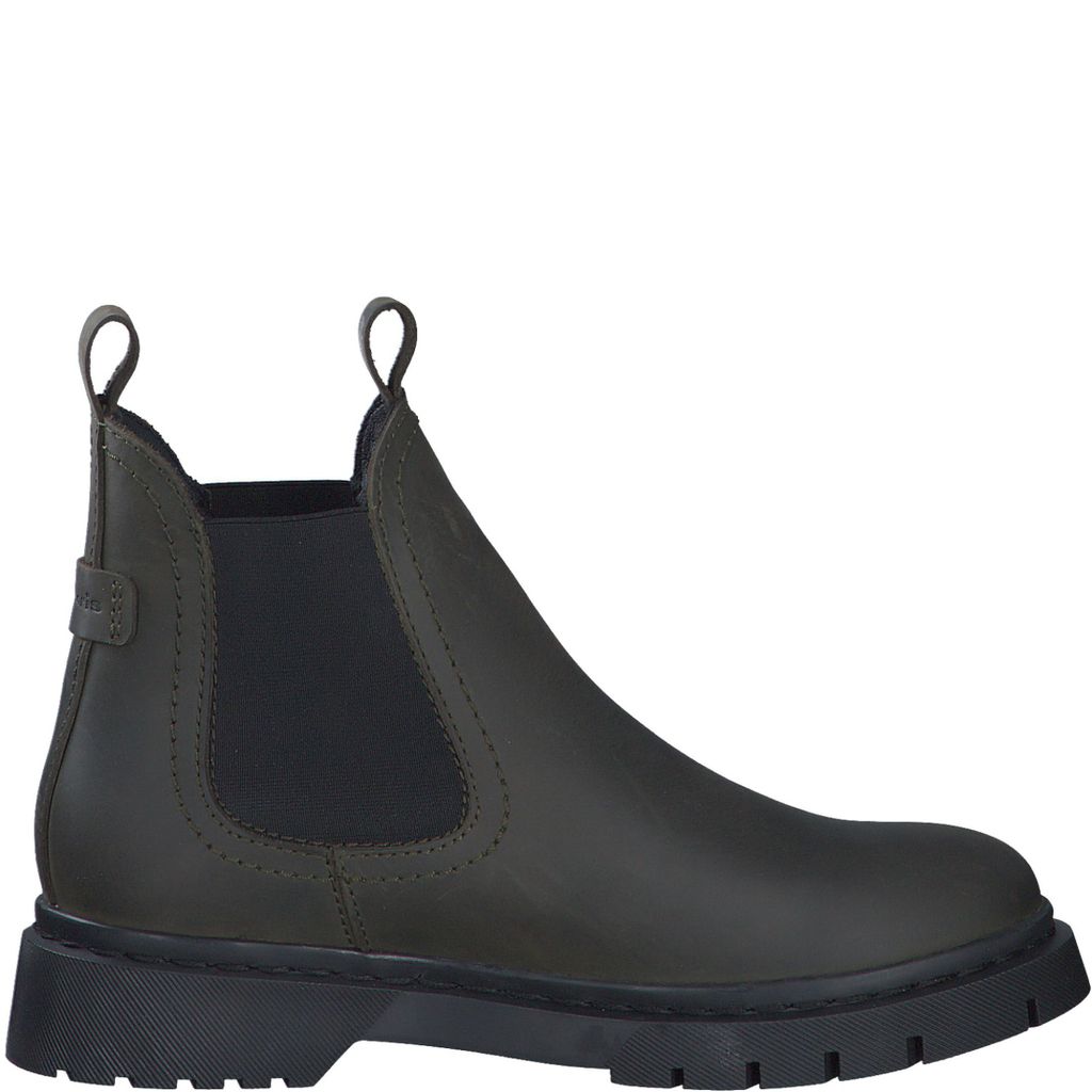 Tamaris Damen Chelsea Boot Leder Stiefelette lose Einlage Stretcheinsätze 1-25829-43, Größe:39 EU, Farbe:Grün