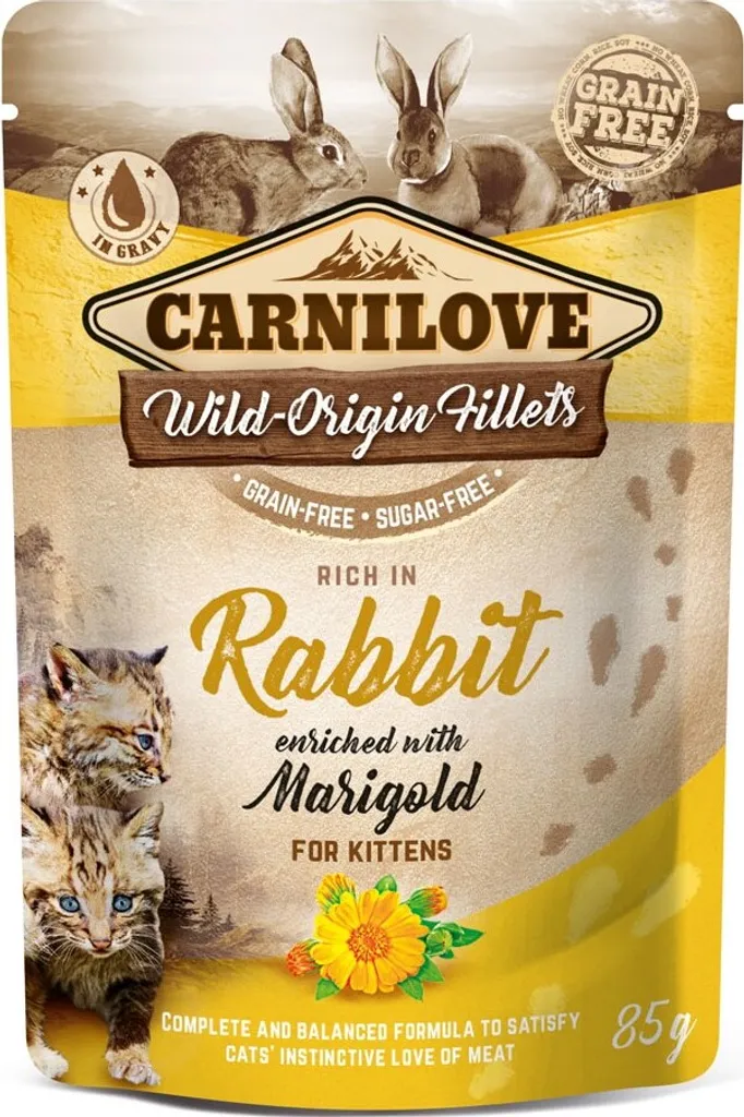 Pâtée pour chat Carnilove Lapin et Souci 24x85g aliment humide premium