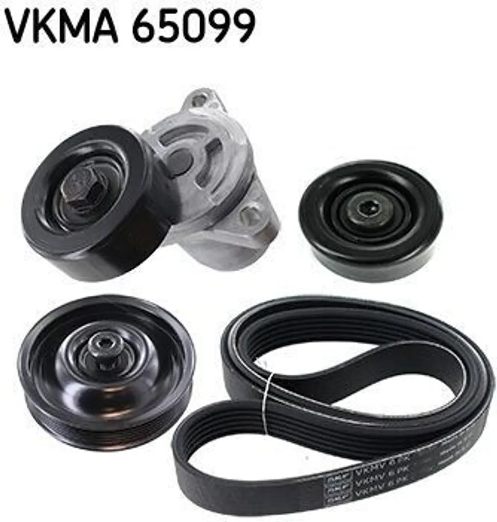 Stop bruits moteur : Kit courroies SKF VKMA 65099 pour Hyundai Getz