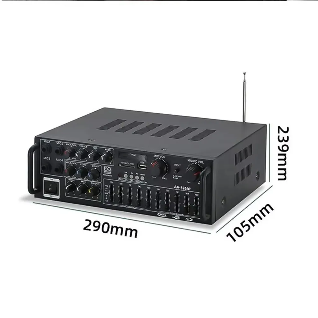 Ampli intégré HIFI Bluetooth et récepteur FM USB avec télécommande