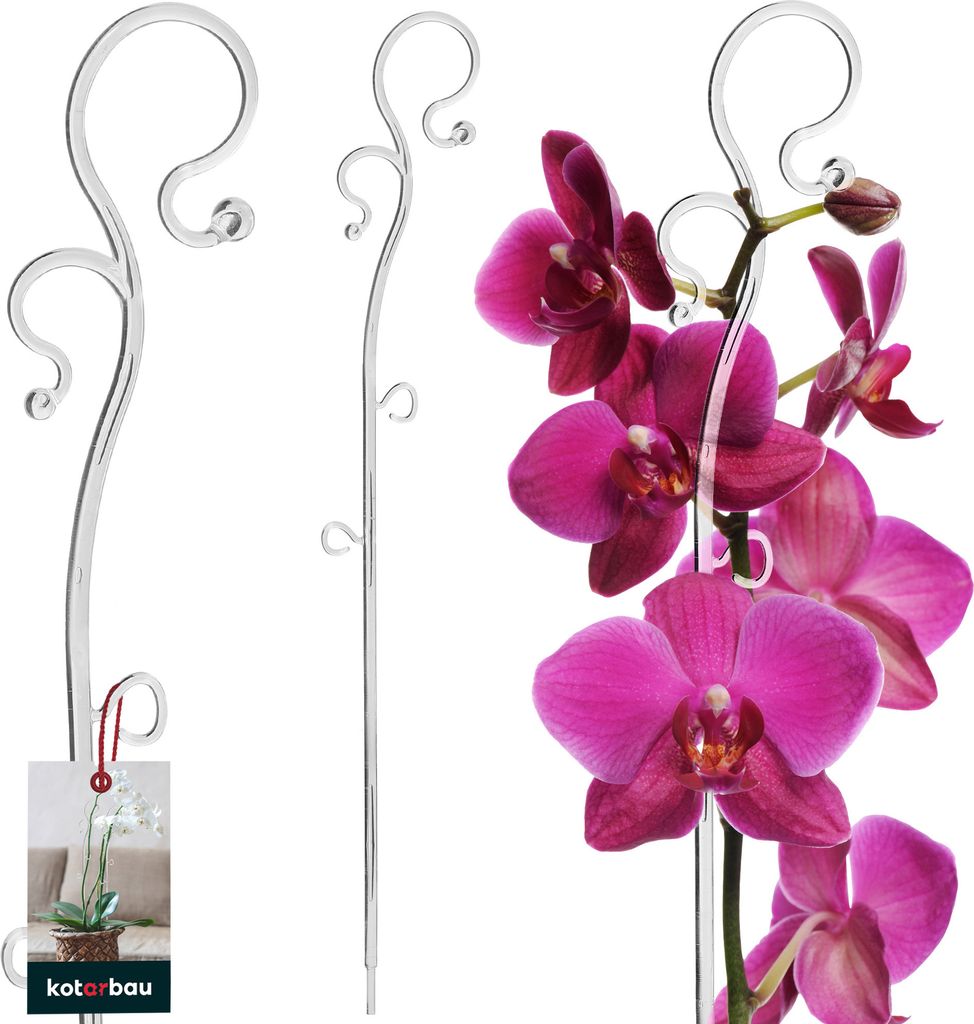 KOTARBAU® podpora do roslin przezroczysta PVC 39 cm podpora Zdjęcie produktu 