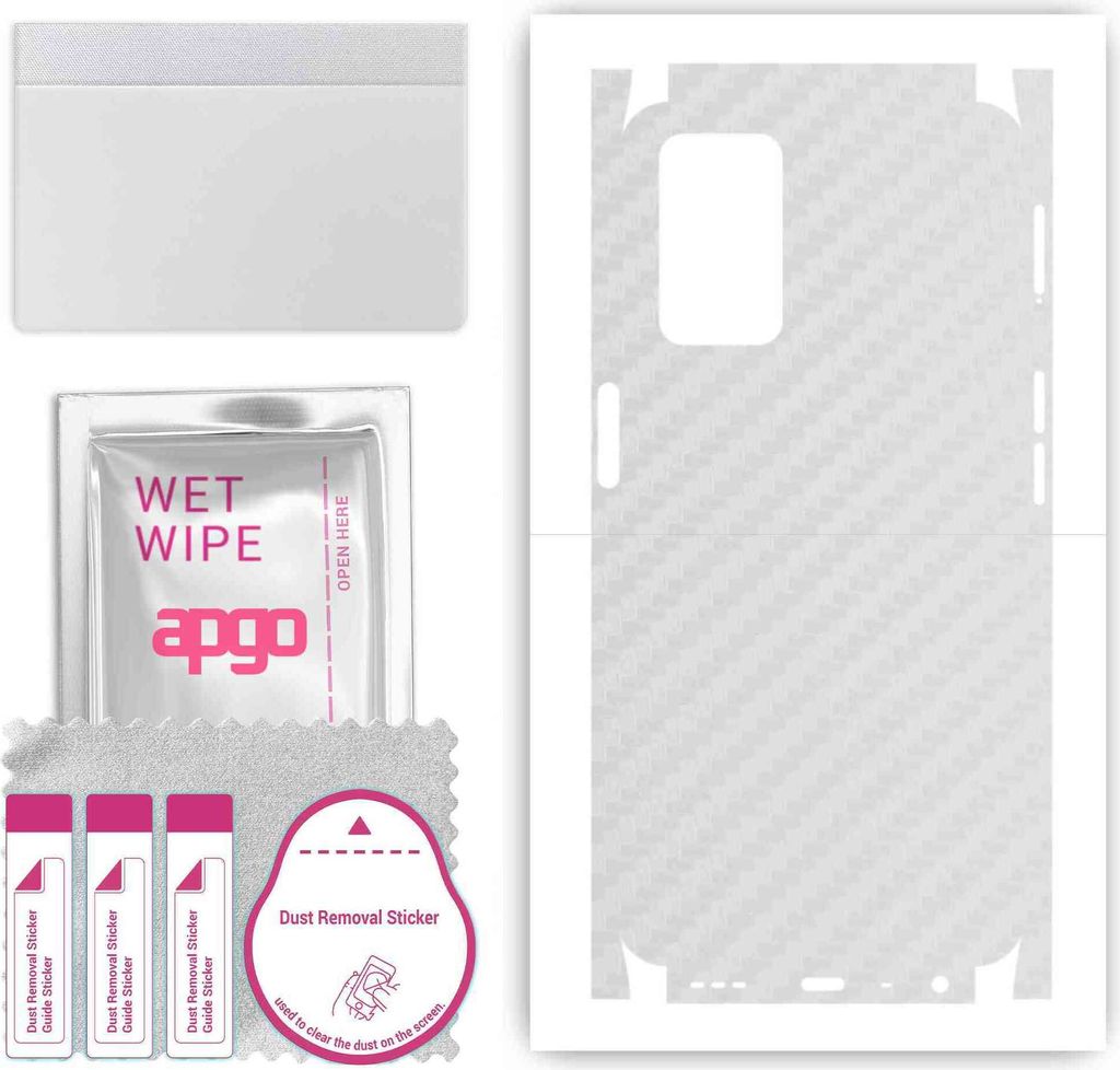 apgo Rückseite + Seiten Schutzfolie, Skin, kompatibel mit Oppo A55, Hinten Displayschutzfolie aus Vinylfolie, kratzfest, einfache Montage - Transp...