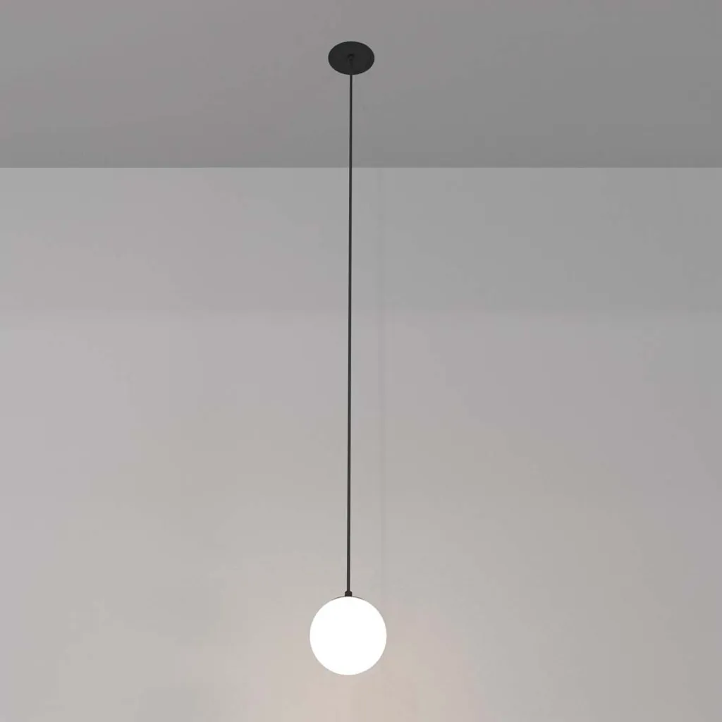 Lampadario Moderno LED Metallo Bianco Opaco e Nero - Arredo Design
