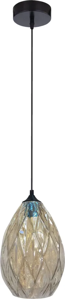 Suspension Design en Verre GRAN Coloris Noir et Or 115 cm Style Loft