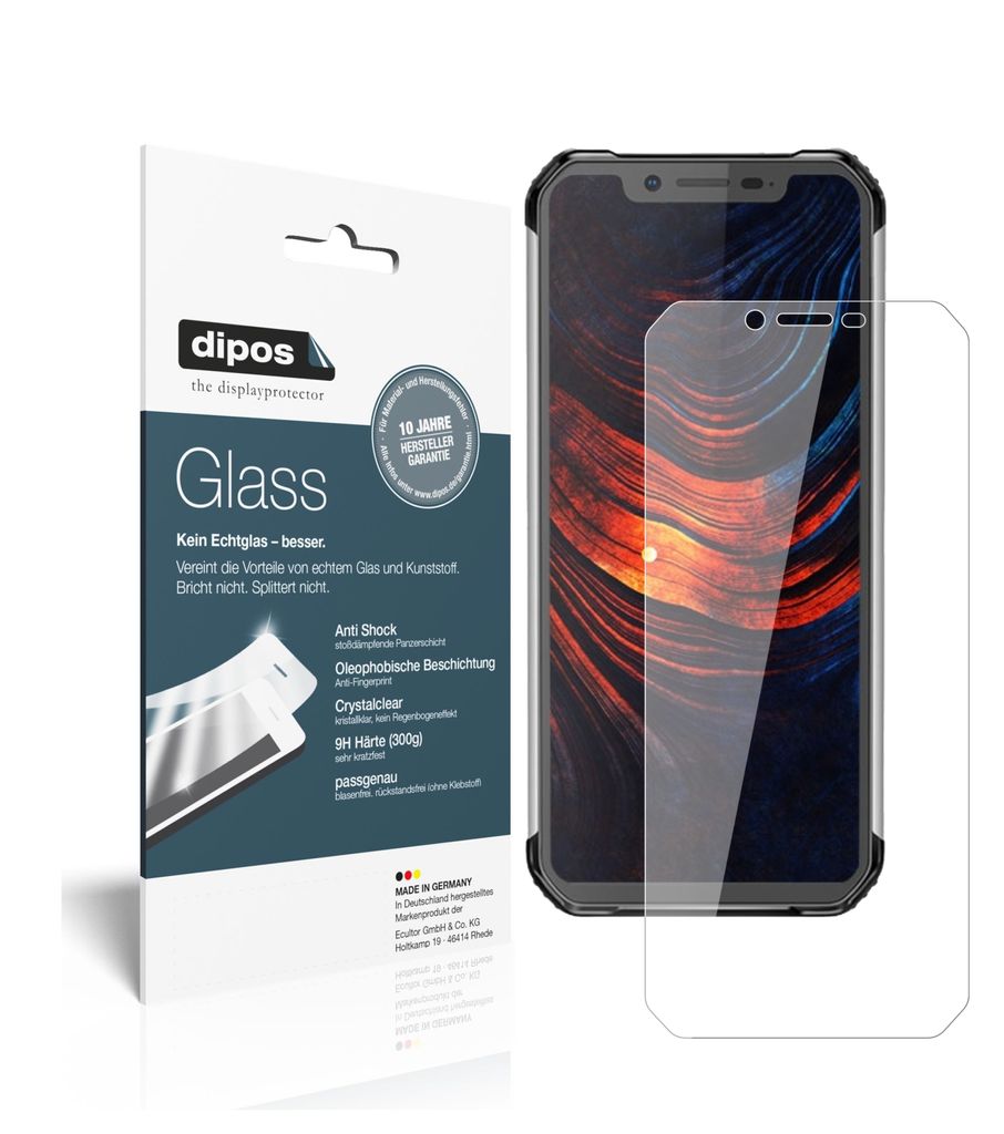 1x Schutzfolie für Blackview BV9600 Plus - Anti-Shock 9H Folie dipos Glass Kunststoffglas