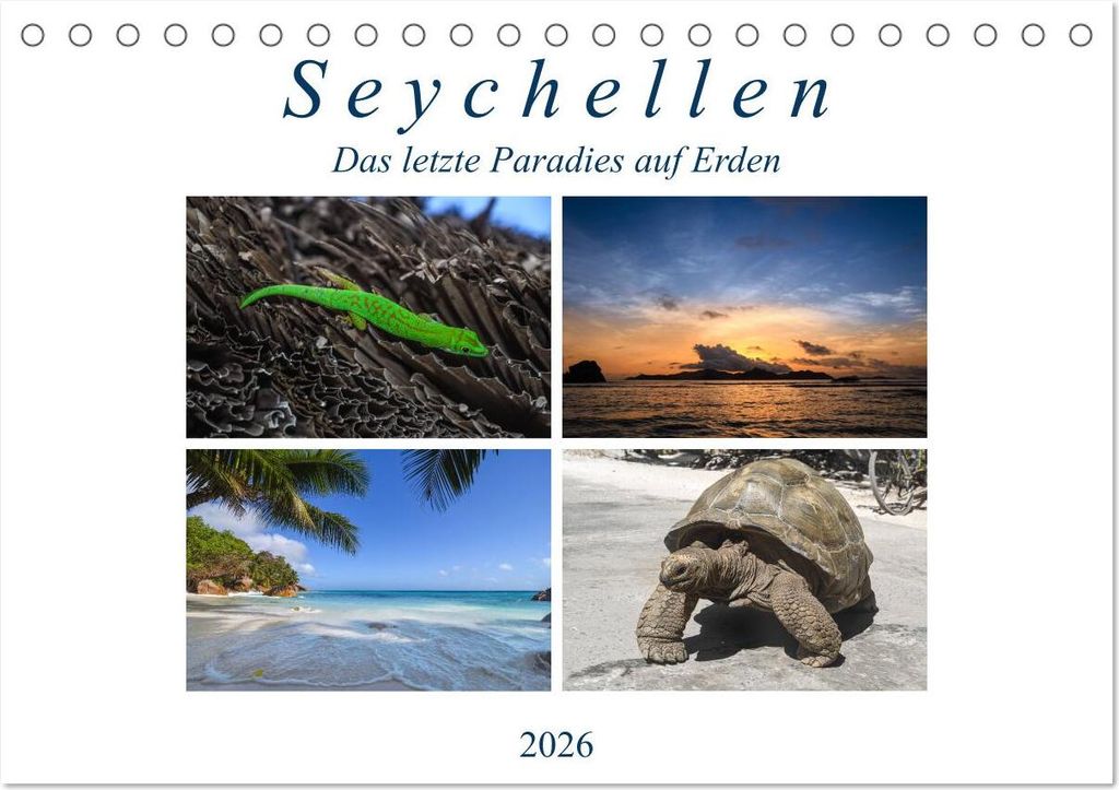 Seychellen - Das letzte Paradies auf Erden (Tischkalender 2026 DIN A5 quer), CALVENDO Monatskalender