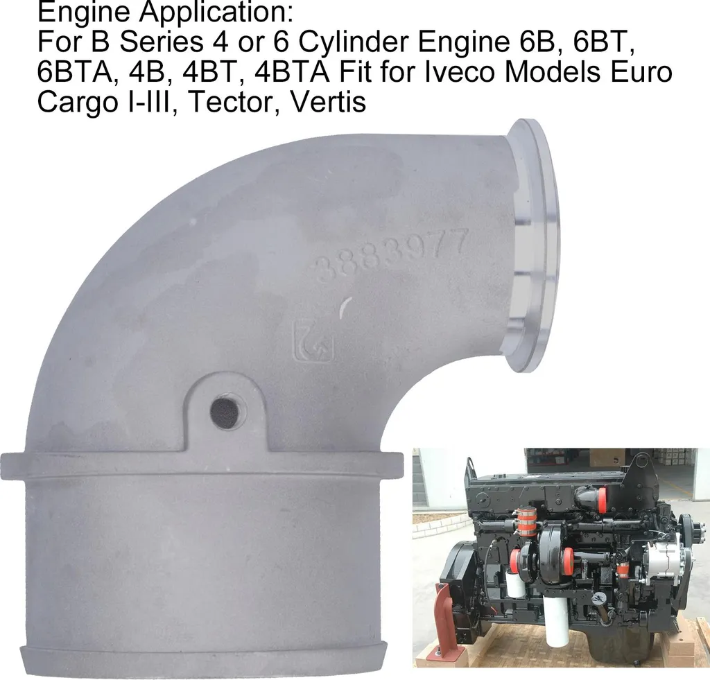 Raccord Coudé 90° pour Installation Turbo Cummins HX35 HX40 6BTA