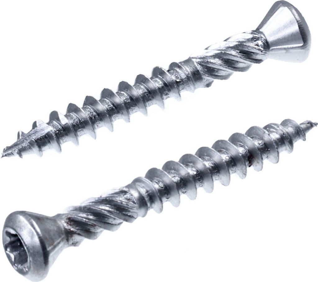 SECCARO Terrassenschraube Zierkopf 4 x 35 mm, Edelstahl A4, Holzschraube mit Cut-Spitze und Schneidkerbe, TX / Innensechsrund, 200 Stück