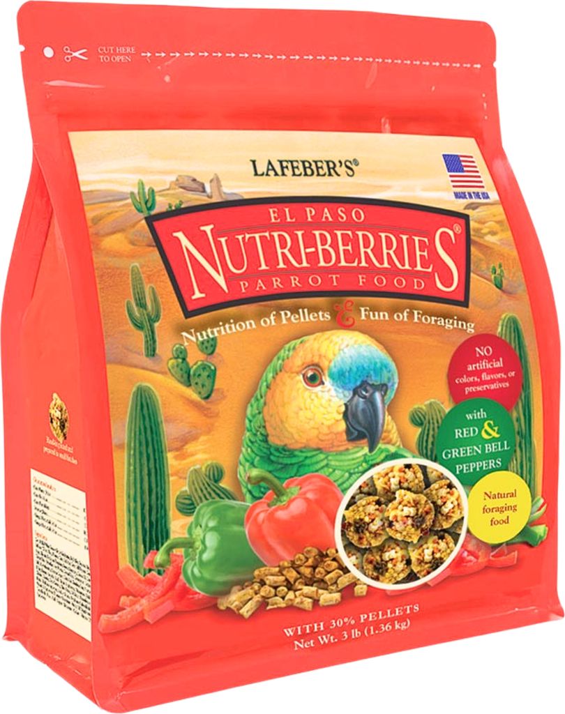 Lafeber NutriBerries El Paso - Würziges Futter mit Gemüse in Kugelform für große und mittelgroße Papageien 1,36kg