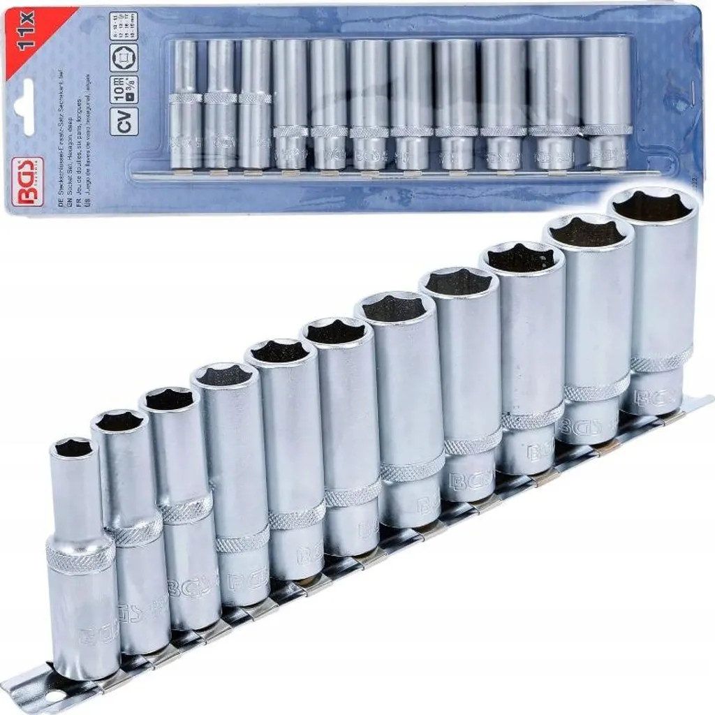 Coffret Douilles Profondes 3/8 pour Accès Difficile et Tiges Filetées - 17