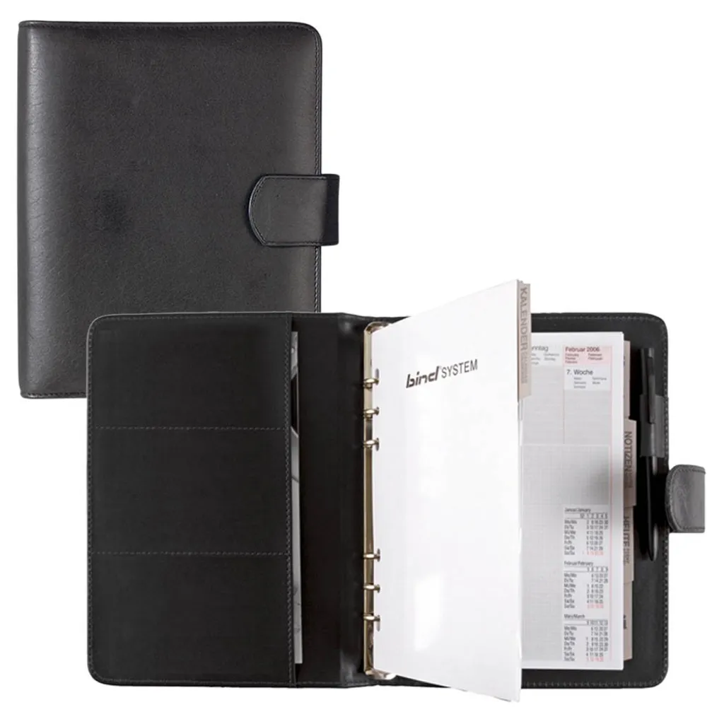 Organizer A5 Bind 15501-1 Nero - Sistema Rilegatura ad Anelli Universale
