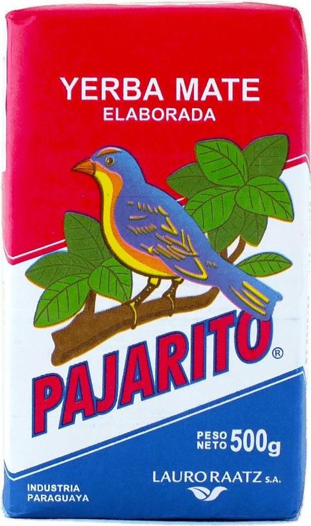 A package of Yerba Mate with a bird illustration.