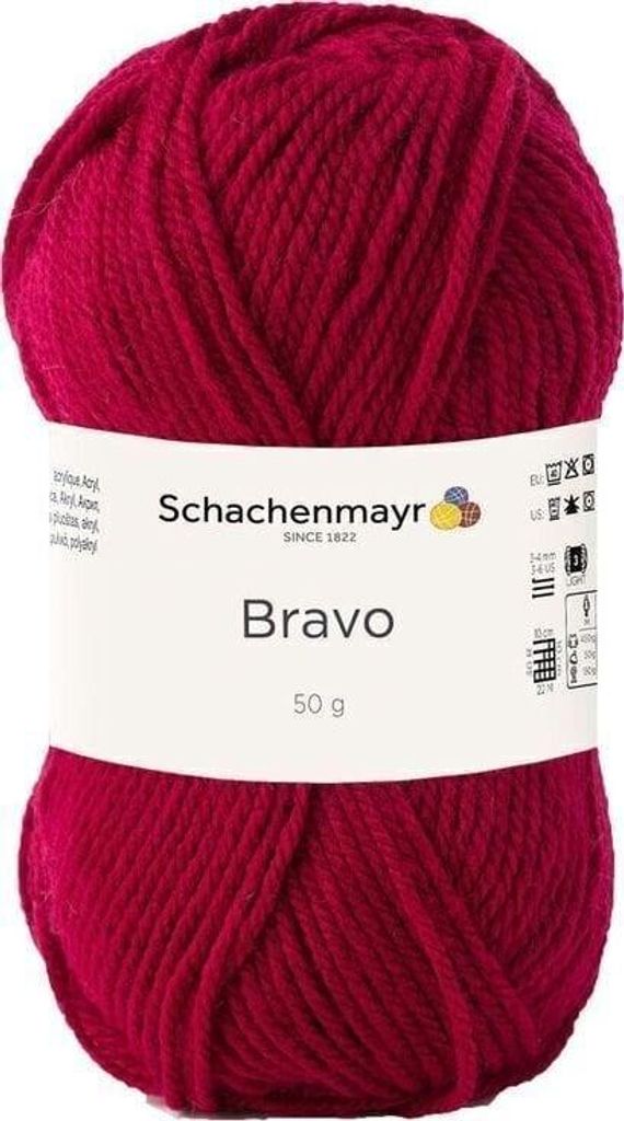 Schachenmayr Bravo, 50g Weinrot Handstrickgarne Produktbild 