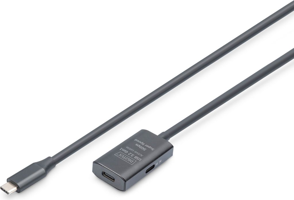 DIGITUS USB 3.2 Gen1 Aktives Verlängerungskabel 5,0 m schwarz