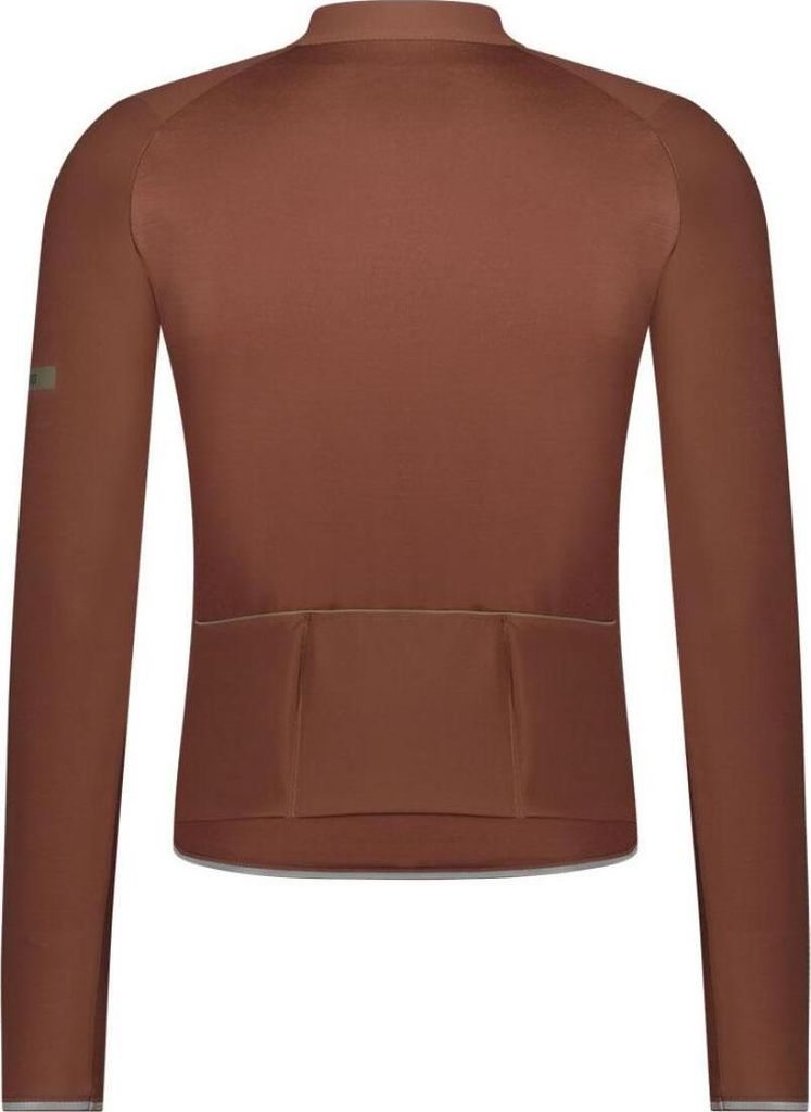 Shimano EVOLVE All Seasons Merino Jersey, Mirror Brown