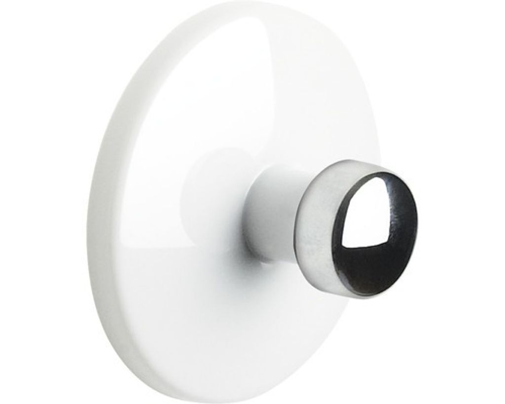 Spirella Handtuchhaken Haken Selbstklebend Bad und Küche "Bowl" Handtuchhalter Kleiderhaken Ohne Bohren Ø5 cm - Weiß