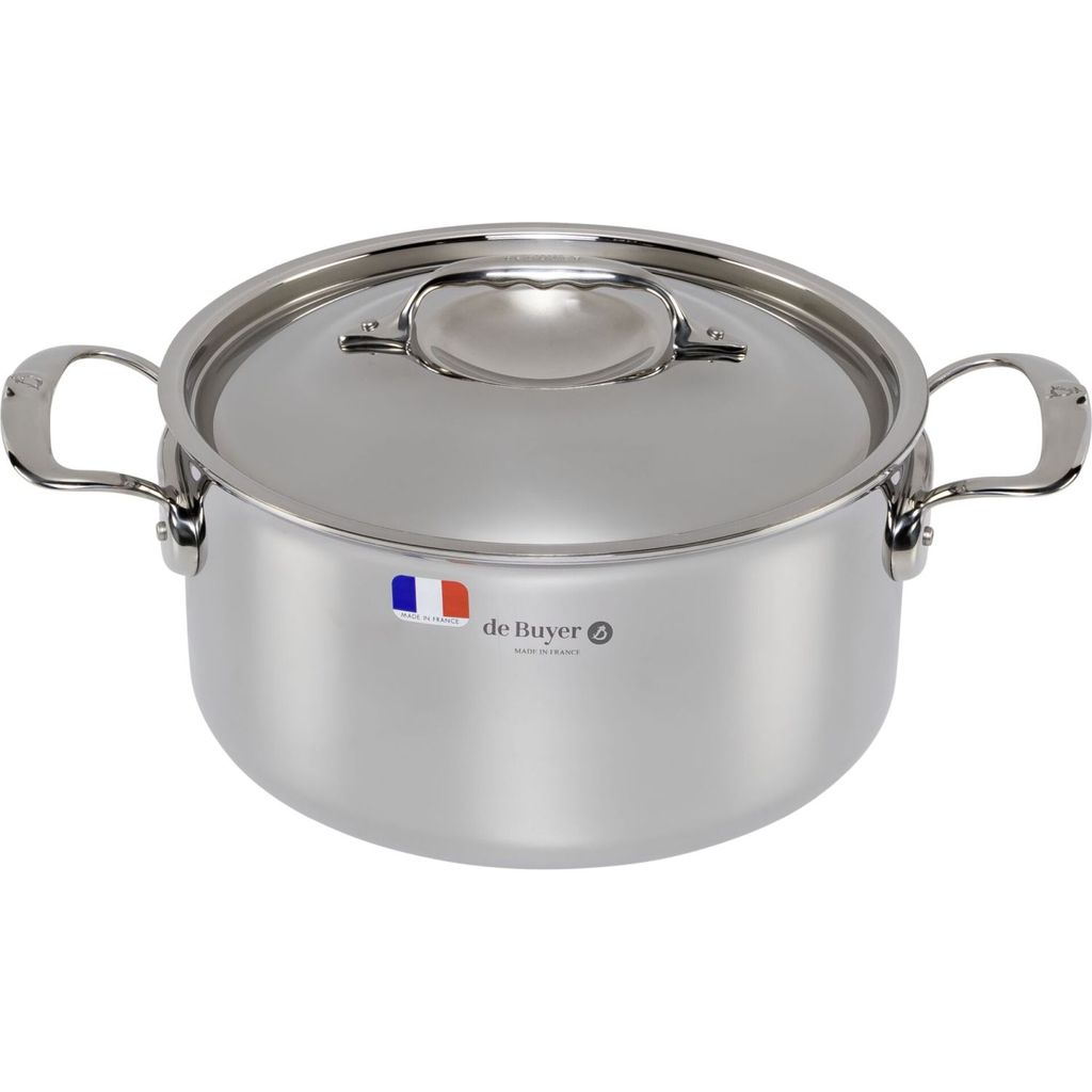 De Buyer Affinity Bratentopf Edelstahl mit Deckel 24 cm Produktbild 