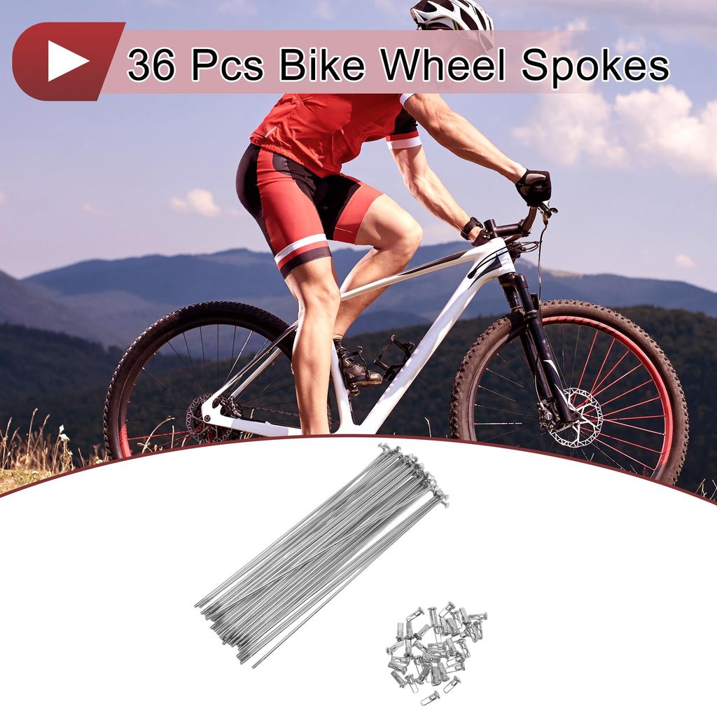 36 Set 12G Fahrradspeichen 183mm Fahrradradspeichen 45 Produktbild 