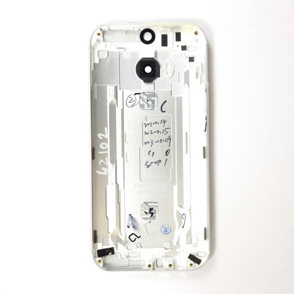 Châssis arrière pour HTC One M8 Argenté en aluminium de rechange