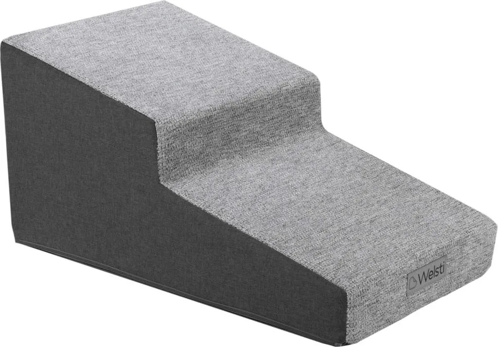 Scala Welsti per Cani/Gatti 30cm - 2 Gradini Grigio - Soluzione 15kg