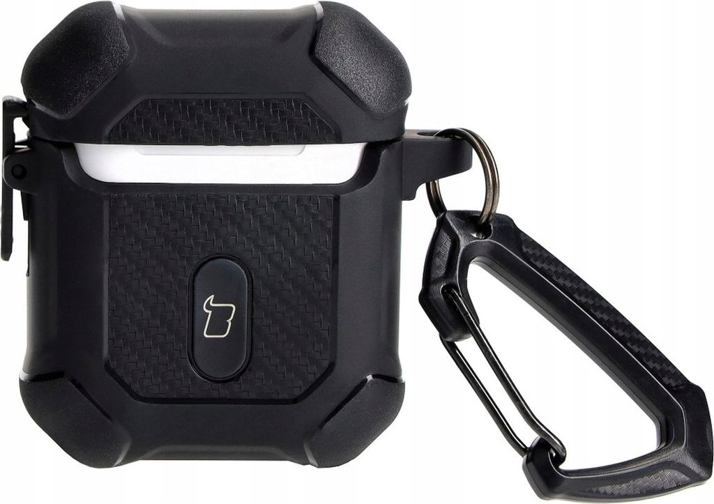 Bizon Case Kopfhörer Rüstung Apple Airpods 1/2 schwarz